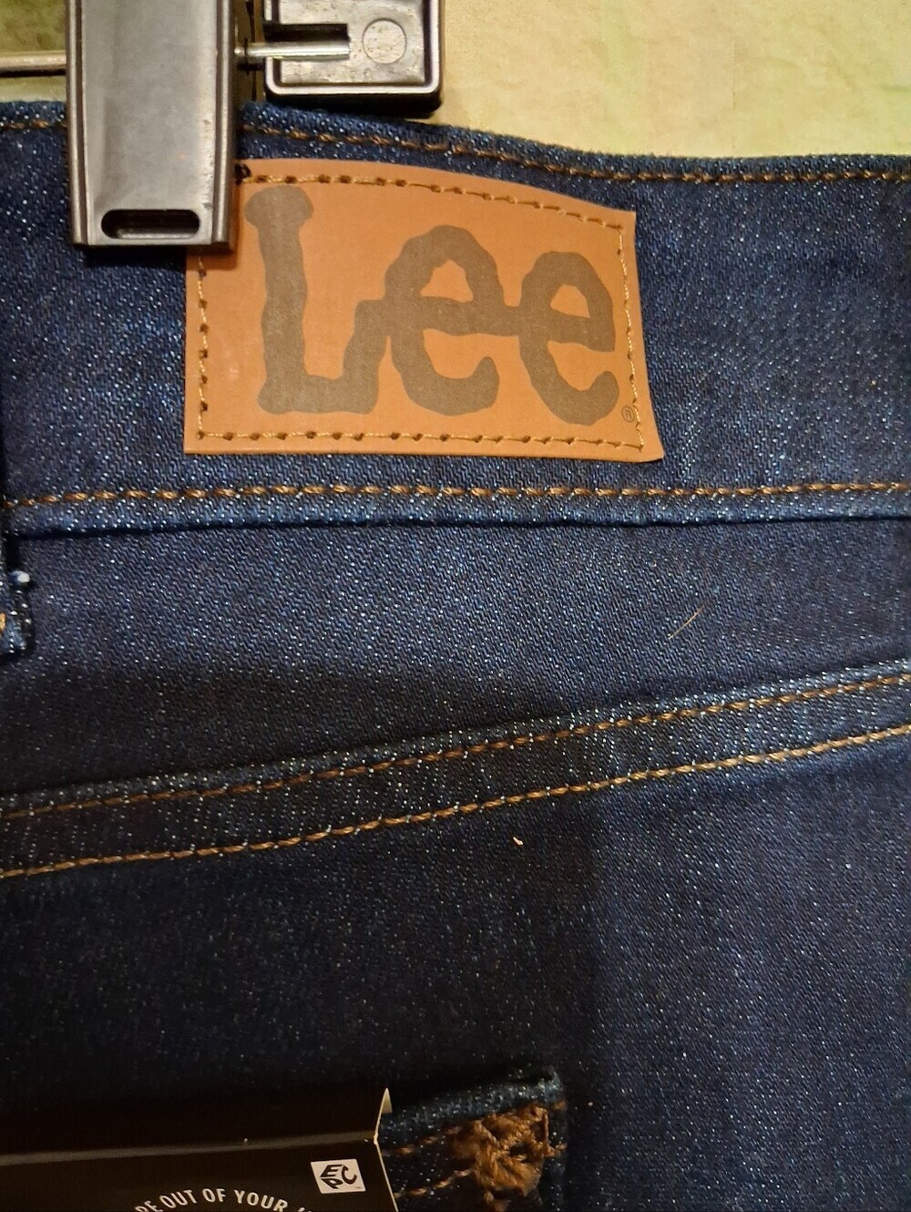 New Womens 26W Short Lee Midrise Straight Leg Jeans - Dark Indigo - Picture 5 of 6